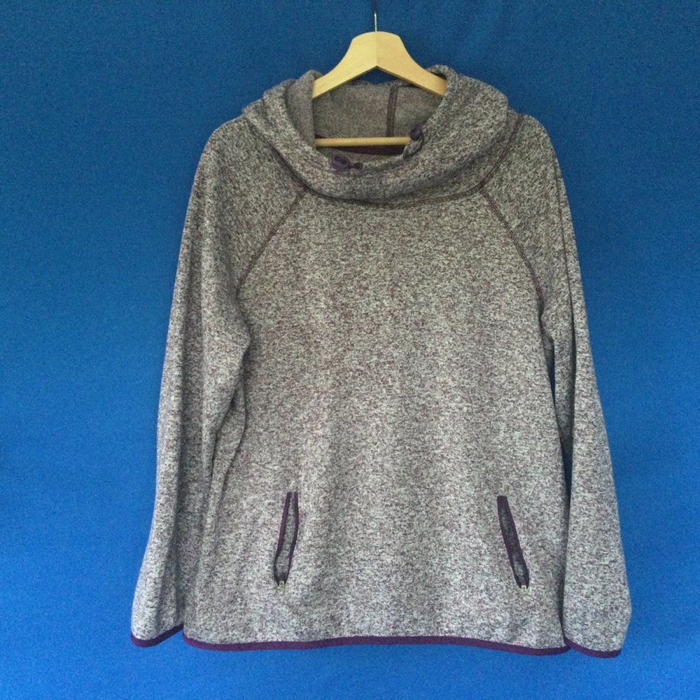 Hyba hoodie Fits L/XL. Purple and white blend colour. Size xxl